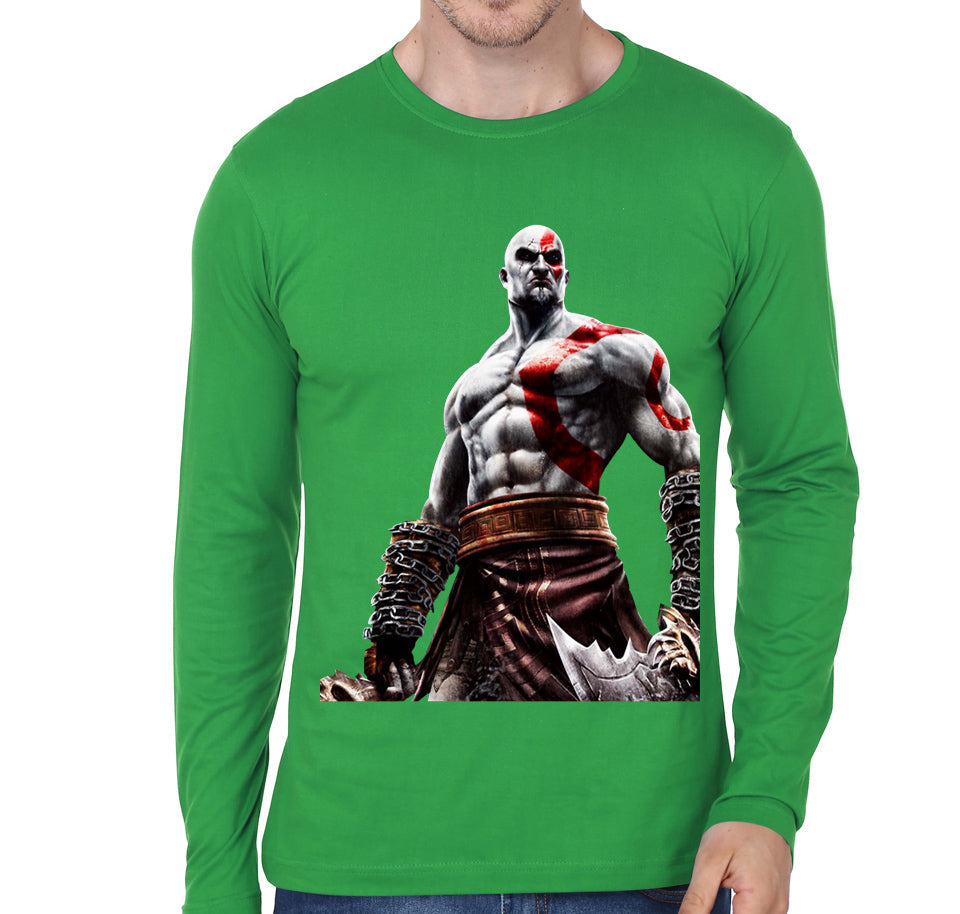 Kratos Green Full Sleeve Tee Hoodie, Sweatshirt | PureTeeCo.com