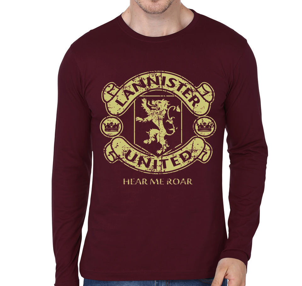 Lannister Maroon Full Sleeve Tee Hoodie, Sweatshirt | PureTeeCo.com