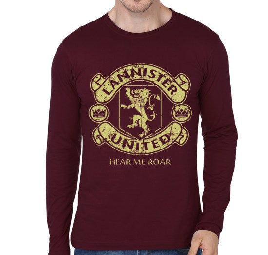Lannister Maroon Full Sleeve T-Shirt Hoodie, Sweatshirt | PureTeeCo.com