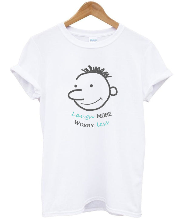 laugh more worry less t-shirt Hoodie, Sweatshirt | PureTeeCo.com