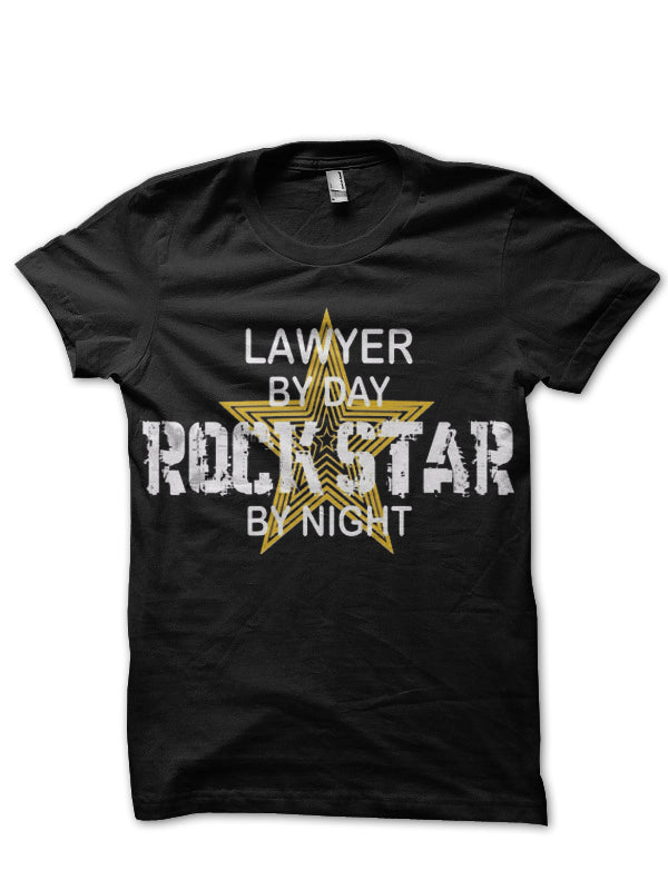 Rockstar Lawyer Black T-Shirt Hoodie, Sweatshirt | PureTeeCo.com