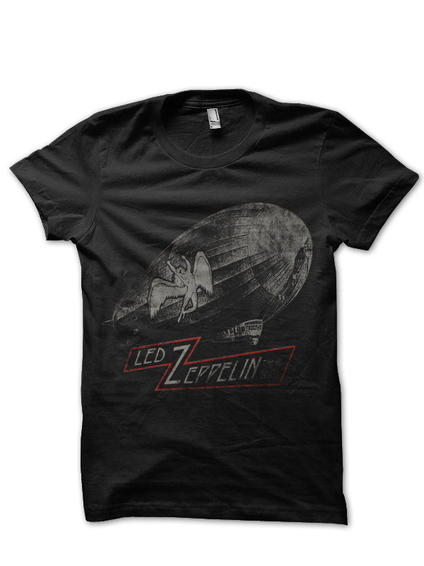 Led Zeppelin Faded Black T-Shirt Hoodie, Sweatshirt | PureTeeCo.com
