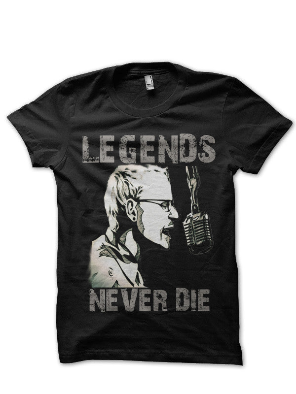 Legends Never Die Chester Bennington Black T-Shirt Hoodie, Sweatshirt | PureTeeCo.com