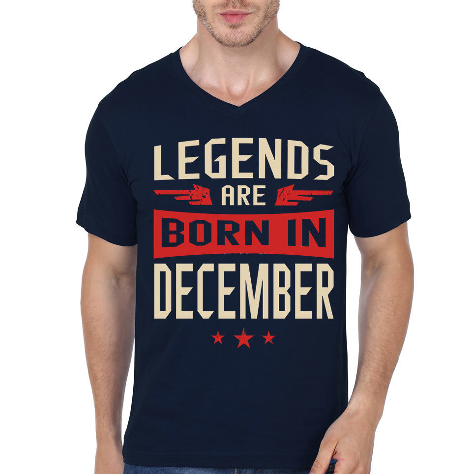 Legends Are Born In December V-Neck T-Shirt Hoodie, Sweatshirt | PureTeeCo.com