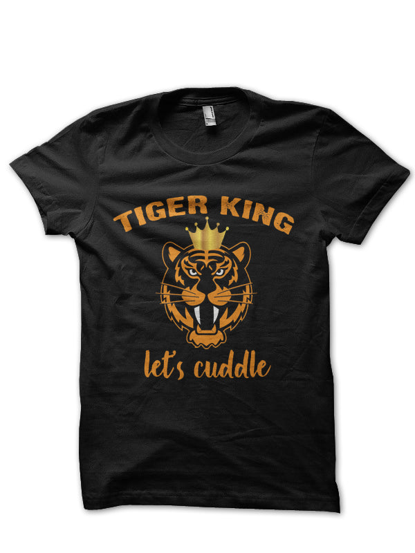 Tiger King Half Sleeve Black T-Shirt Hoodie, Sweatshirt | PureTeeCo.com
