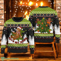 Let’s Get Baked 420 Marijuana Ugly Christmas Sweater Cookies Santa Hat Xmas Holiday Gift