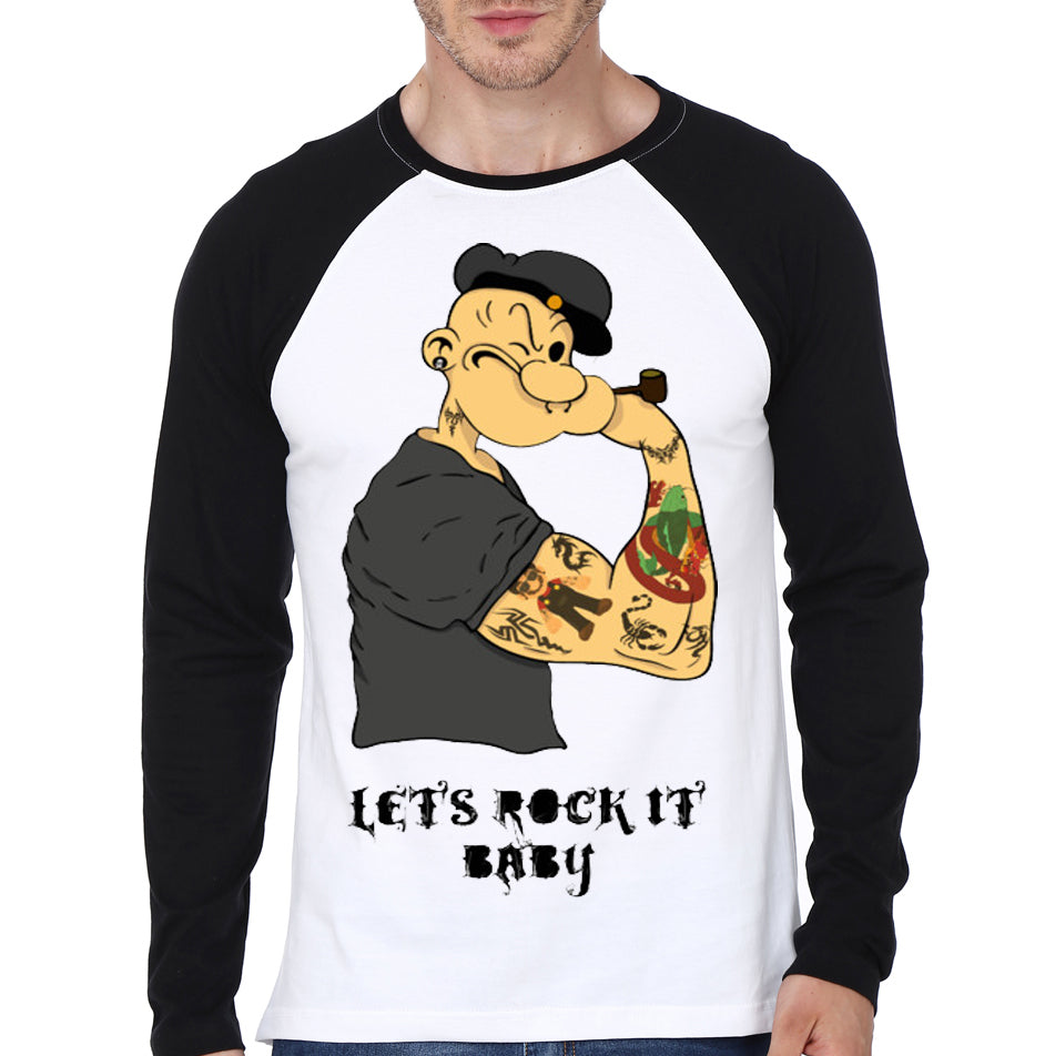 Lets Rock Raglan Tee Hoodie, Sweatshirt | PureTeeCo.com