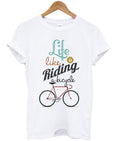 life like is riding a bycycle t-shirt Hoodie, Sweatshirt | PureTeeCo.com