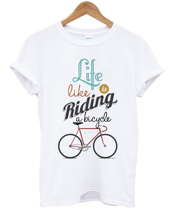 life like is riding a bycycle t-shirt Hoodie, Sweatshirt | PureTeeCo.com