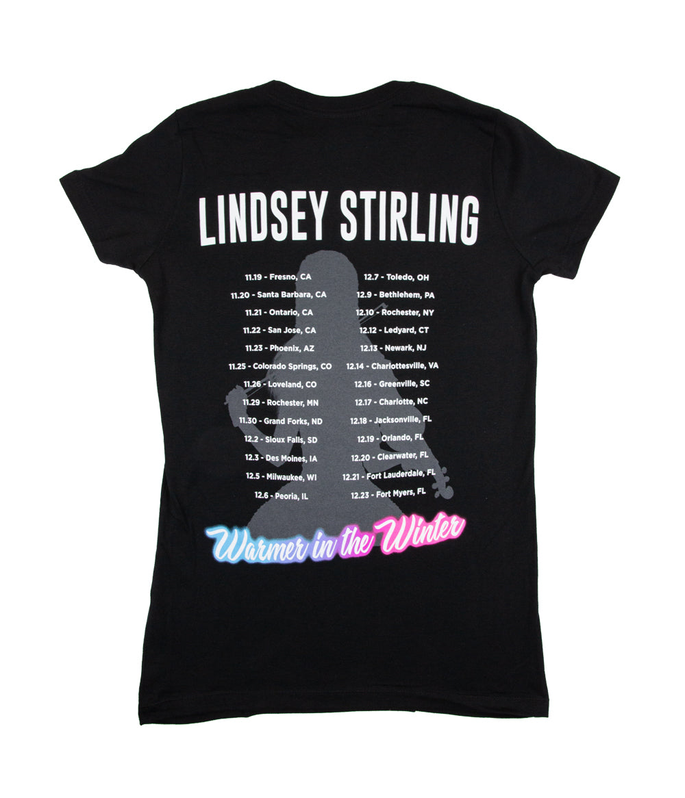 Lindsey Stirling Warmer 2019 Tour Womens Shirt (Tour) Hoodie, Sweatshirt | PureTeeCo.com (Image 2)