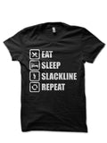 Eat Sleep Slackline Repeat Funny Slack Lining Quote Design T-Shirt Hoodie, Sweatshirt | PureTeeCo.com