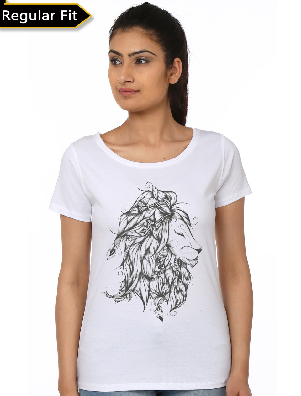 Lion Girls White Top T-Shirts, Hoodie, Sweatshirt | PureTeeCo.com