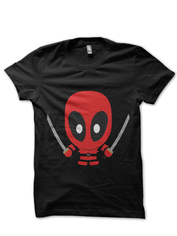 Little Deadpool Black Tee Hoodie, Sweatshirt | PureTeeCo.com