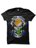 Live Free Ride Free Bike Indian Flag Skull Black T-Shirt Hoodie, Sweatshirt | PureTeeCo.com