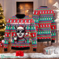 Llama New Year Ugly Christmas Sweater Funny Llama Rock On Holiday All Over Print 3D Sweater