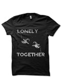 Lonely Half Sleeve Black T-Shirt Hoodie, Sweatshirt | PureTeeCo.com