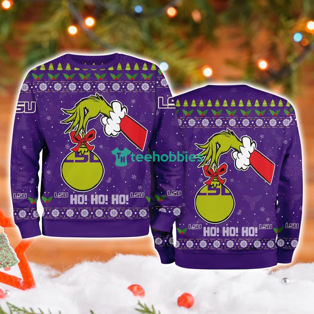 Louisiana State Ncaa Grinch Hand Ugly Christmas Sweater 3D