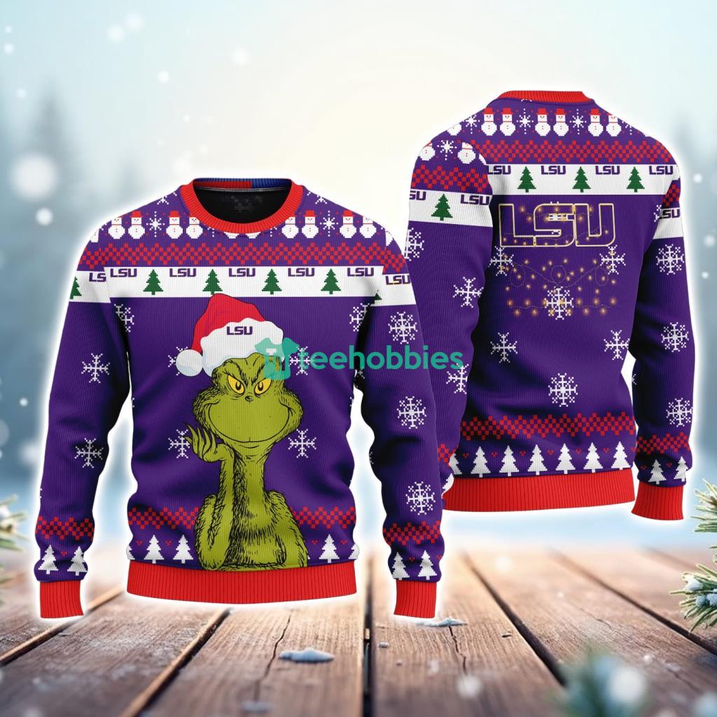 Louisiana State NCAA The Grinch Funny Merry Christmas Uglly Sweater 3D New Trend