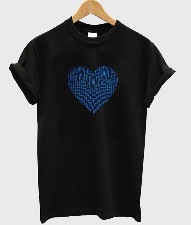 love blue heart t-shirt Hoodie, Sweatshirt | PureTeeCo.com