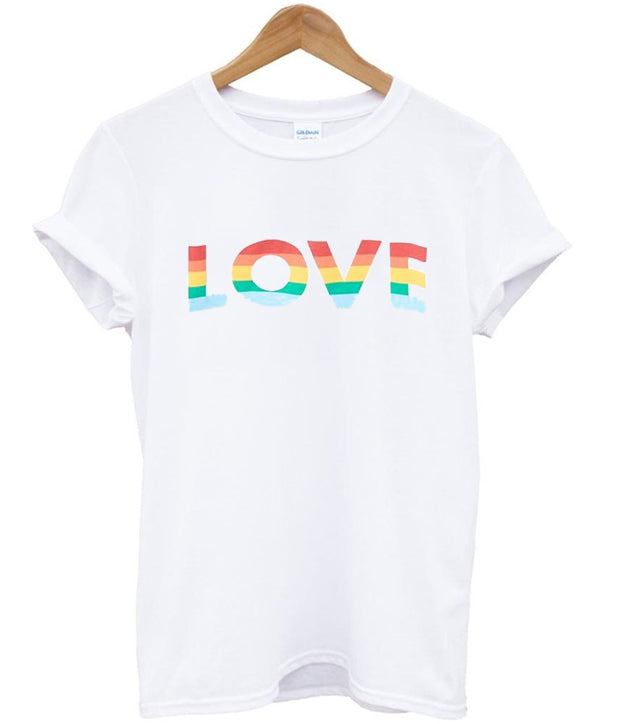 love rainbow font t-shirt Hoodie, Sweatshirt | PureTeeCo.com
