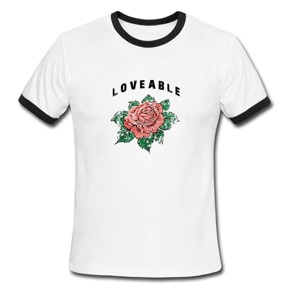 loveable flower ringer tshirt Hoodie, Sweatshirt | PureTeeCo.com