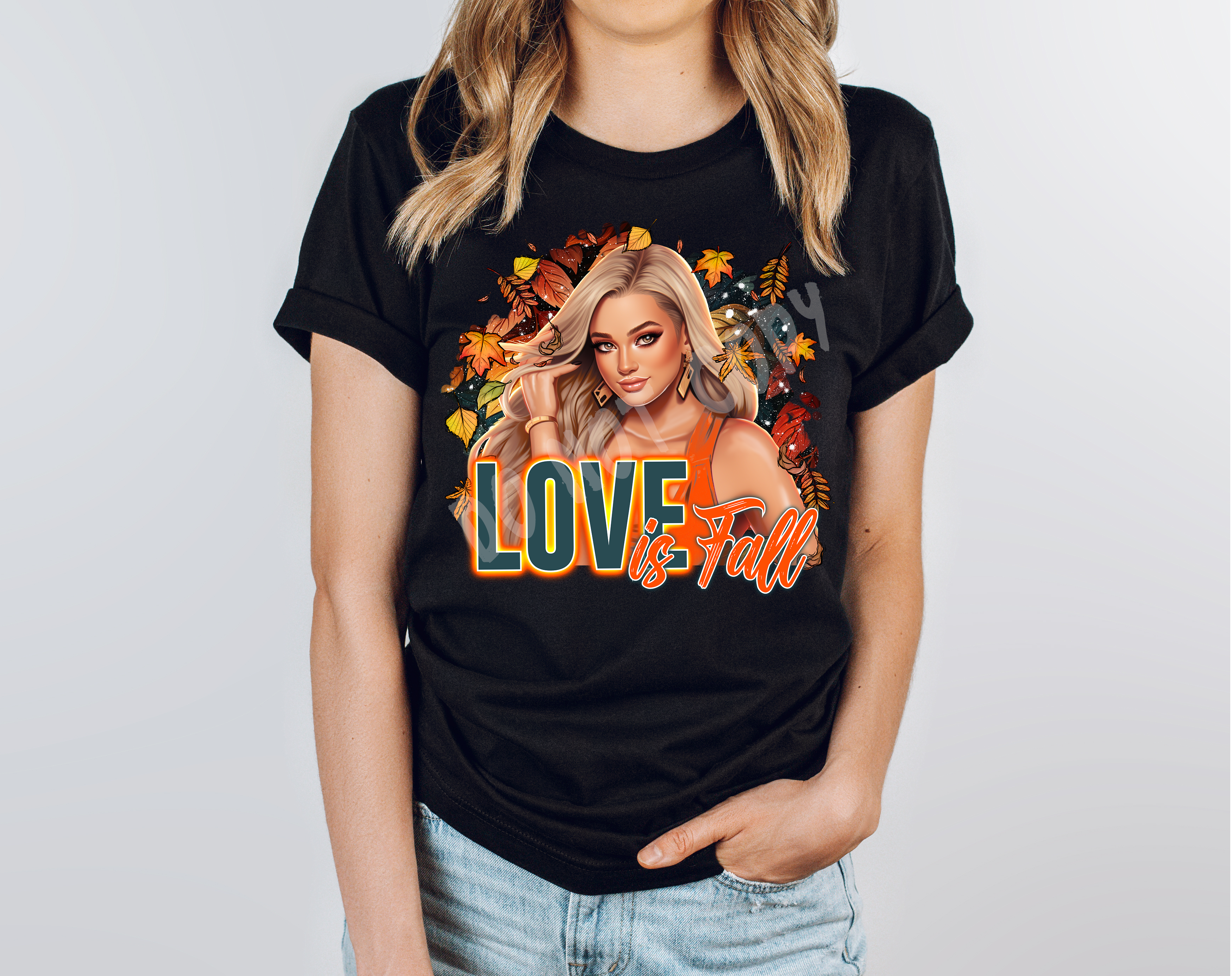 COUNTRY FALL RUN- LOVE IS FALL -UNISEX TEE ADULTS/KIDS Hoodie, Sweatshirt | PureTeeCo.com (Image 1)