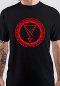 Sigil Of Lucifer And flames In Circle T-Shirt Hoodie, Sweatshirt | PureTeeCo.com