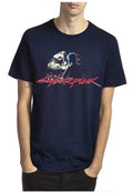 Cyberpunk Navy Blue T-Shirt Hoodie, Sweatshirt | PureTeeCo.com