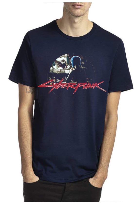 Cyberpunk Navy Blue T-Shirt Hoodie, Sweatshirt | PureTeeCo.com