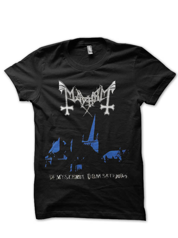 Mayhem Half Sleeve Black T-Shirt Hoodie, Sweatshirt | PureTeeCo.com