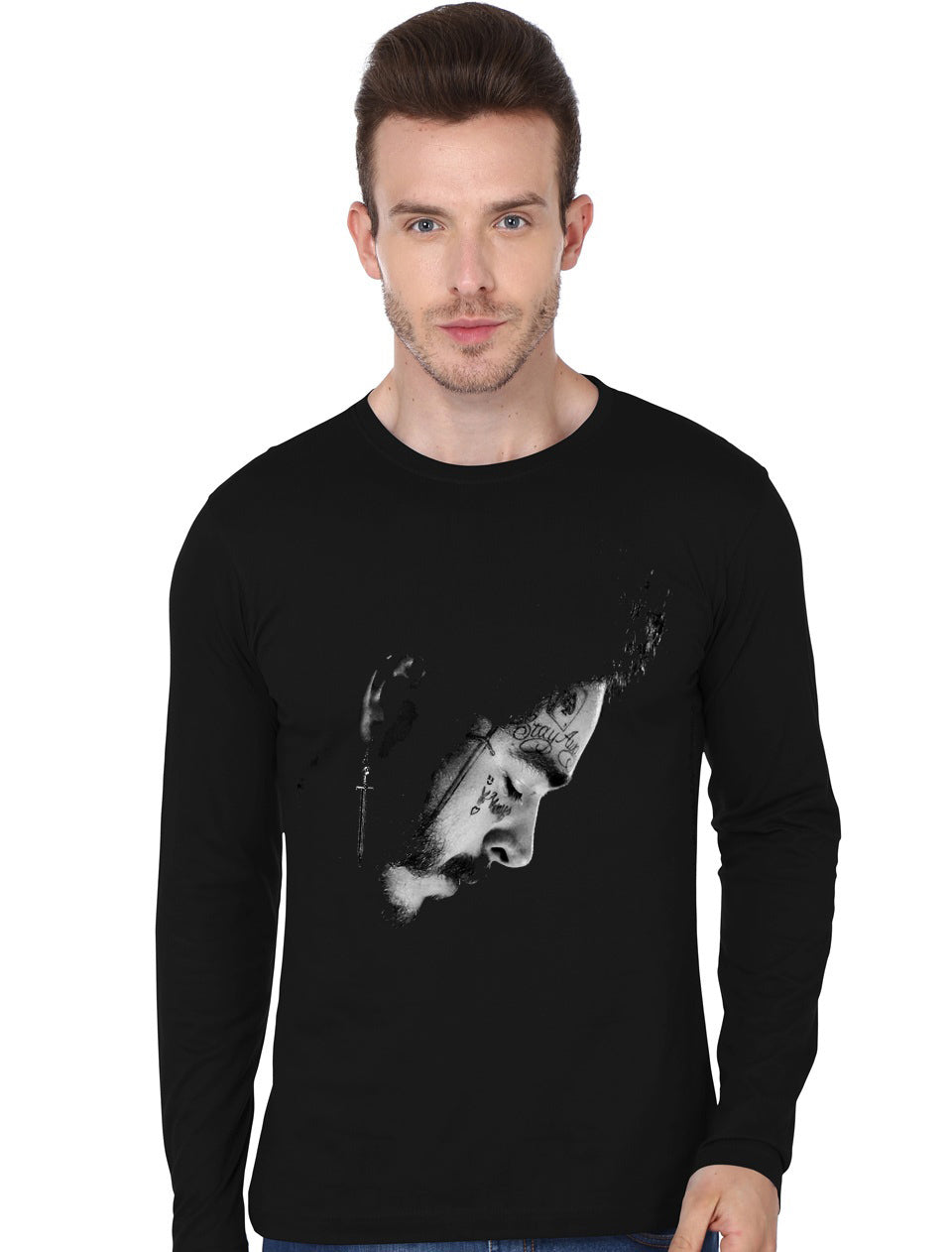 Post Malone Black Full Sleeve T-Shirt Hoodie, Sweatshirt | PureTeeCo.com
