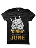 Kings Are Born In June Black T-Shirt Hoodie, Sweatshirt | PureTeeCo.com