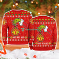 Man Utd Fc Grinch Hand Ugly Christmas Sweater 3D