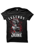 Super Saiyan- Legends Are Born In June Black T-Shirt Hoodie, Sweatshirt | PureTeeCo.com