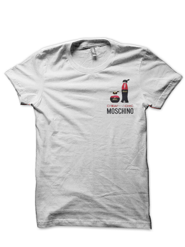 Moschino White T-Shirt Hoodie, Sweatshirt | PureTeeCo.com