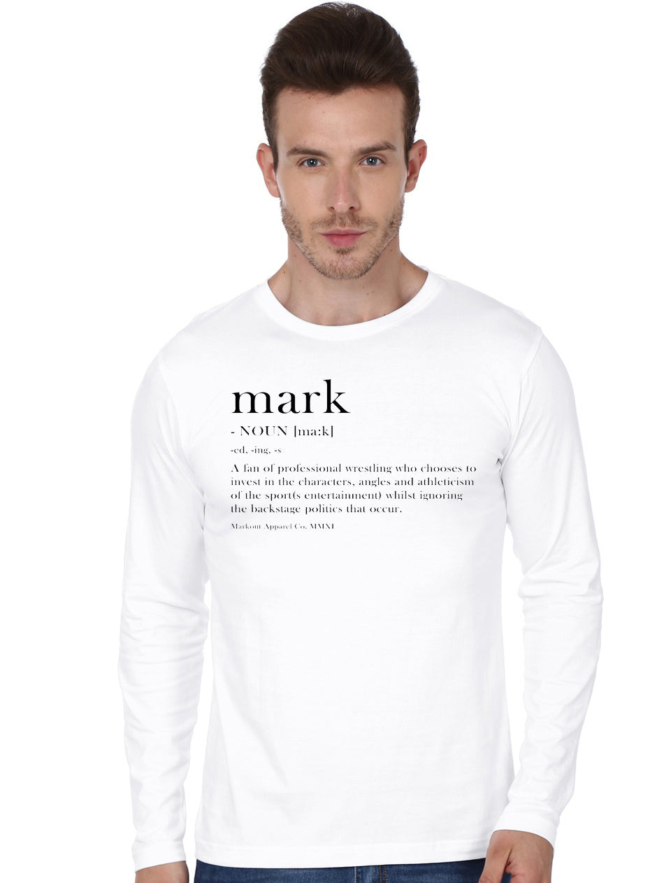 Mark Dictionary Definition White Full Sleeve T-Shirt Hoodie, Sweatshirt | PureTeeCo.com
