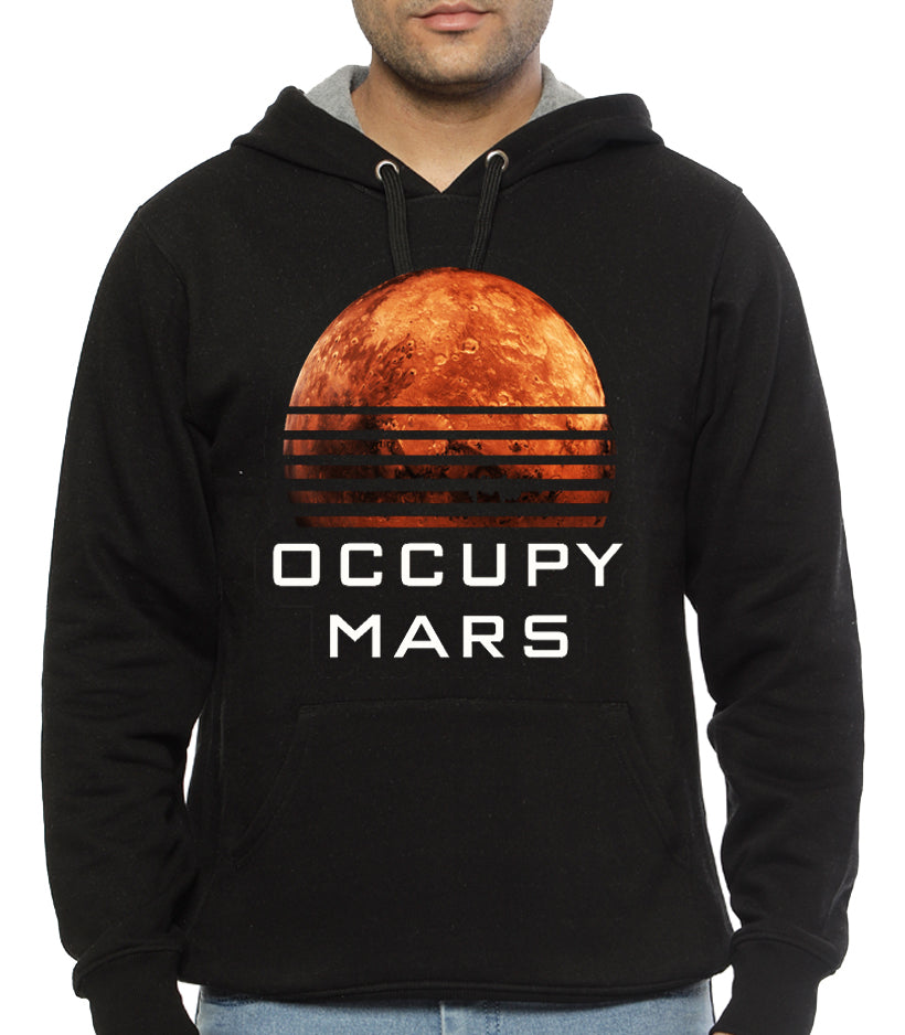 Occupy Mars Black Hoodie Style001 T-Shirts, Sweatshirt | PureTeeCo.com