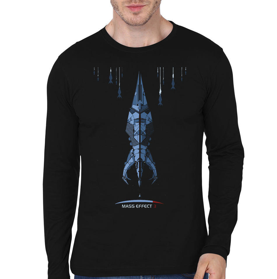 Mass Effect Black Full Sleeve Tee Hoodie, Sweatshirt | PureTeeCo.com