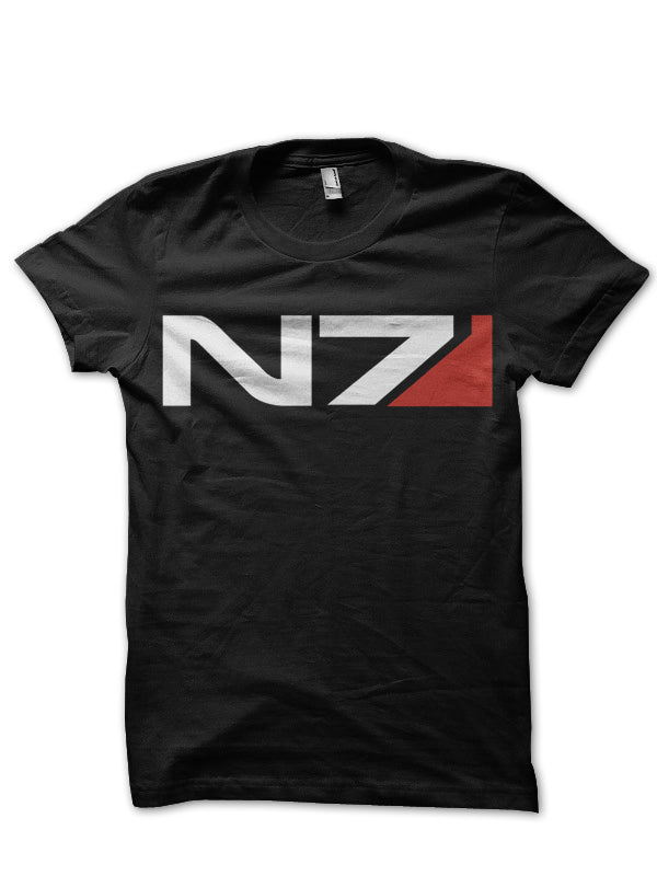 Mass Effect N7 Black T-Shirt Hoodie, Sweatshirt | PureTeeCo.com