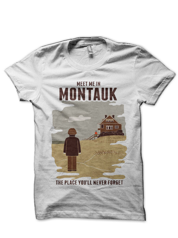 Meet Me In Montauk Half Sleeve White T-Shirt Hoodie, Sweatshirt | PureTeeCo.com