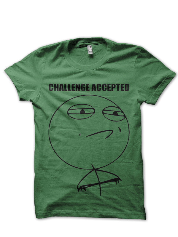 Challenge Accepted Green Tee Hoodie, Sweatshirt | PureTeeCo.com