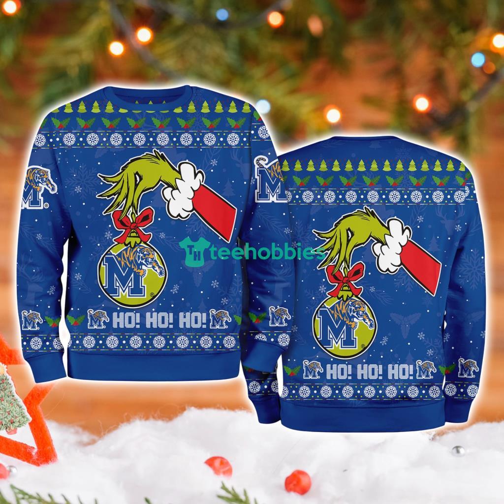 Memphis Tigers Ncaa Grinch Hand Ugly Christmas Sweater 3D