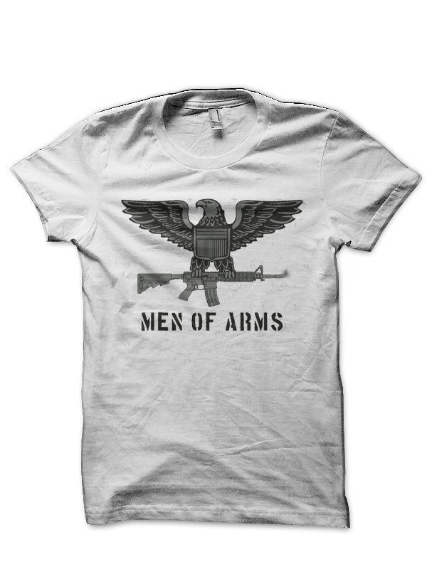 Men of Arms Militia White T-Shirt Hoodie, Sweatshirt | PureTeeCo.com