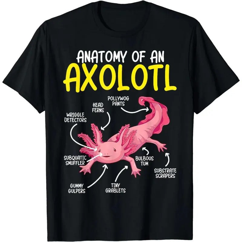 mens Anatomy of an Axolotl Kawaii Salamander Pet Axolotl Lover T-Shirt Hoodie, Sweatshirt | PureTeeCo.com