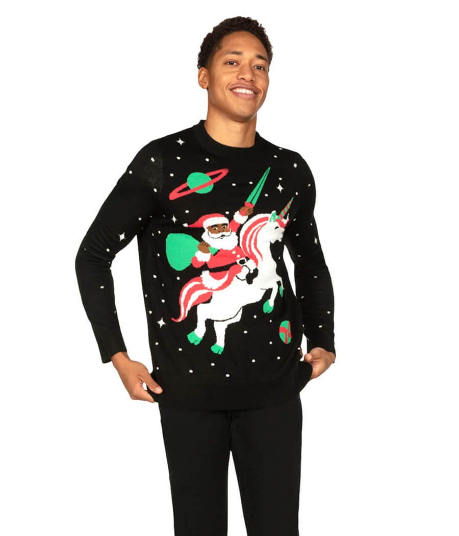 Men's Santa Unicorn Ugly Christmas Sweater