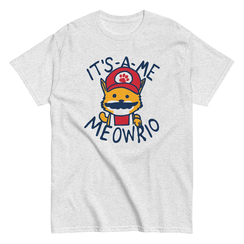 It's-a-me Meowrio Men's Classic Tee Hoodie, Sweatshirt | PureTeeCo.com (Image 1)
