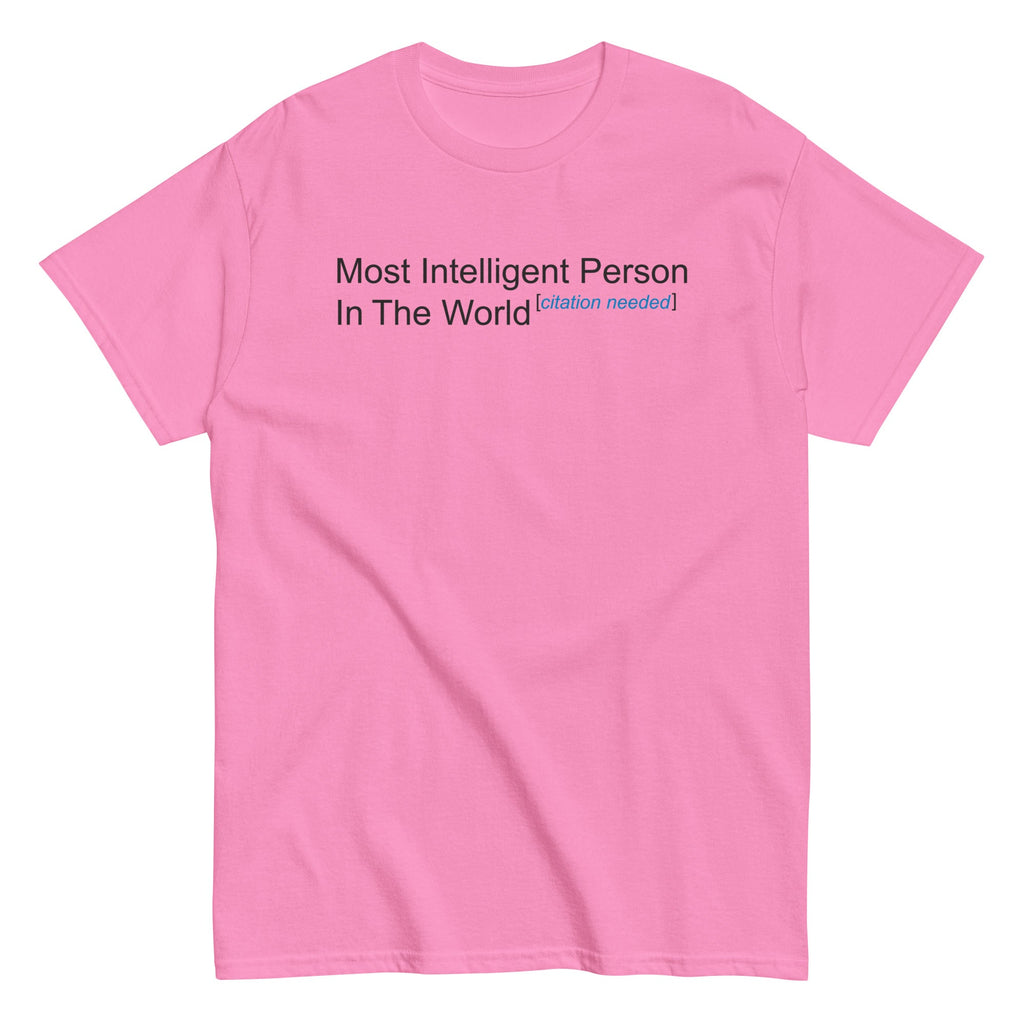 Most Intelligent Person in the World Citation Needed Men's Classic Tee Hoodie, Sweatshirt | PureTeeCo.com (Image 2)