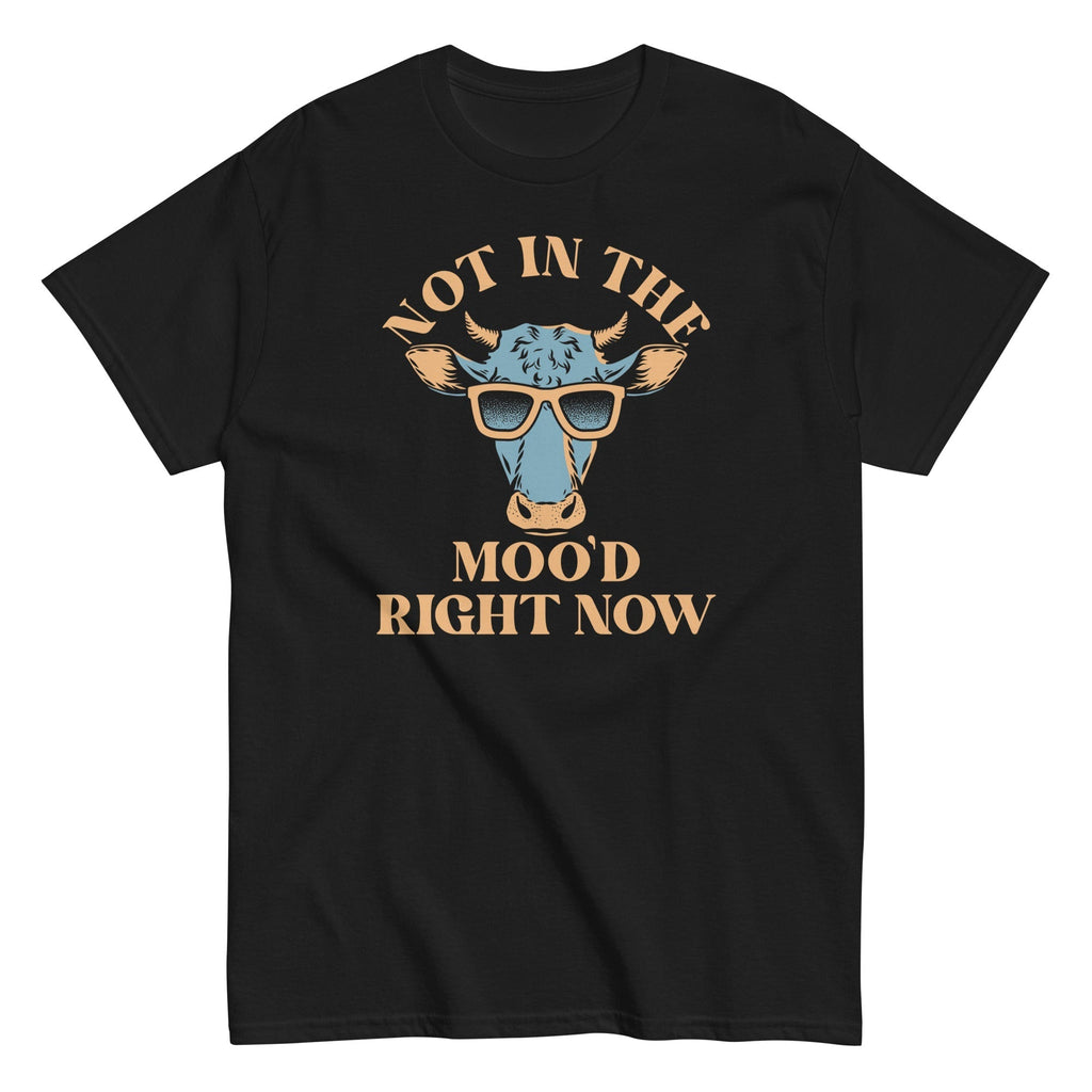 Not In The Moo'd Right Now Men's Classic Tee Hoodie, Sweatshirt | PureTeeCo.com (Image 3)