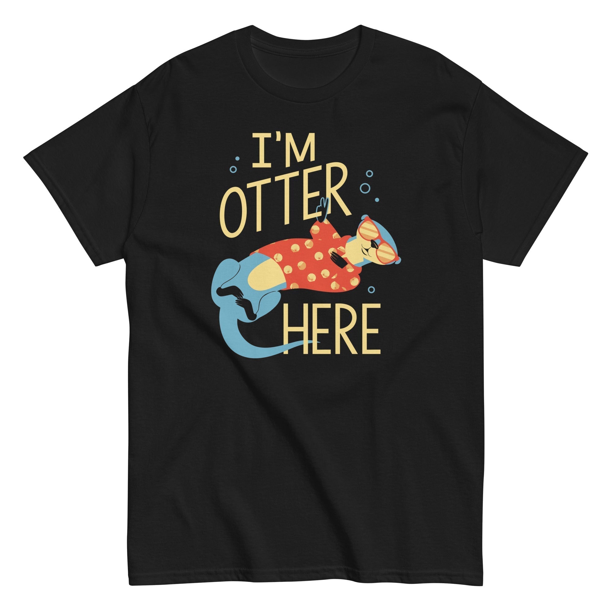 I'm Otter Here Men's Classic Tee Hoodie, Sweatshirt | PureTeeCo.com (Image 2)