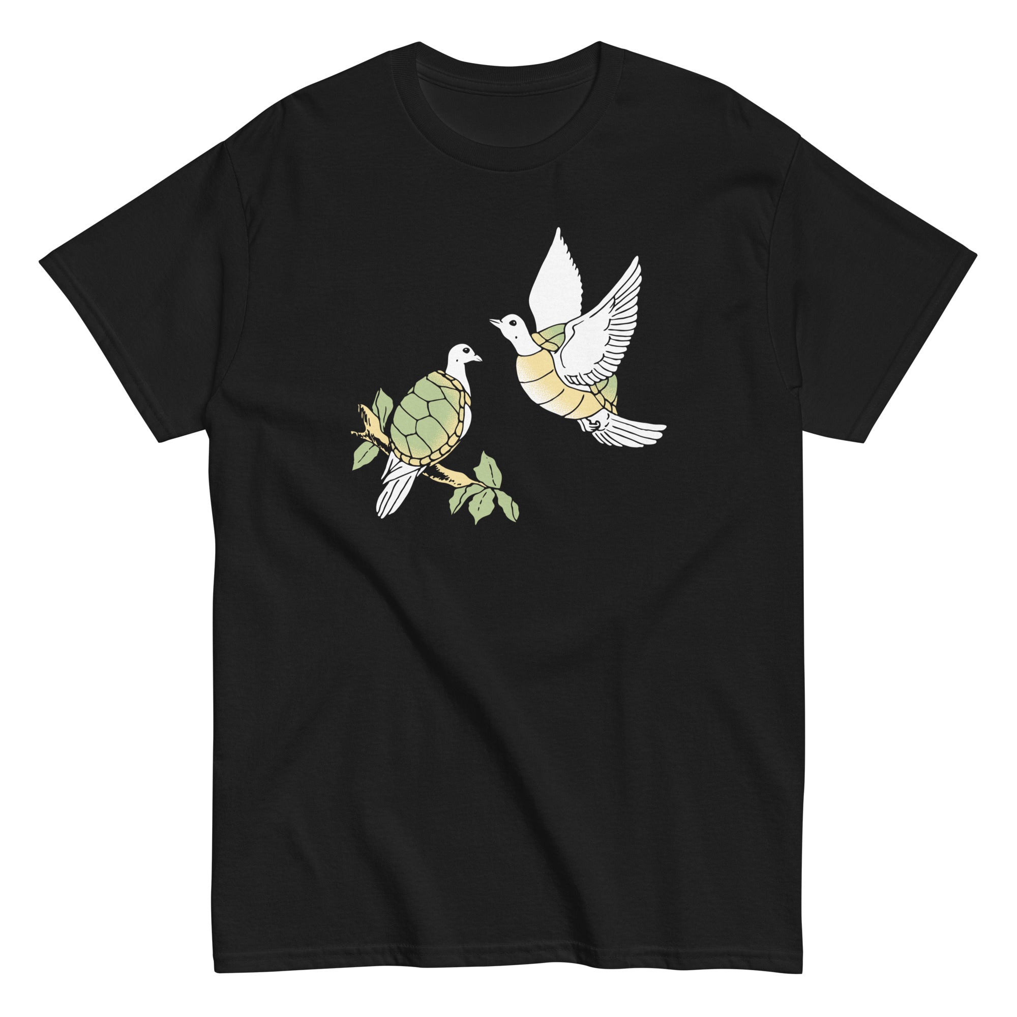 Two Turtle Doves Men's Classic Tee Hoodie, Sweatshirt | PureTeeCo.com (Image 2)
